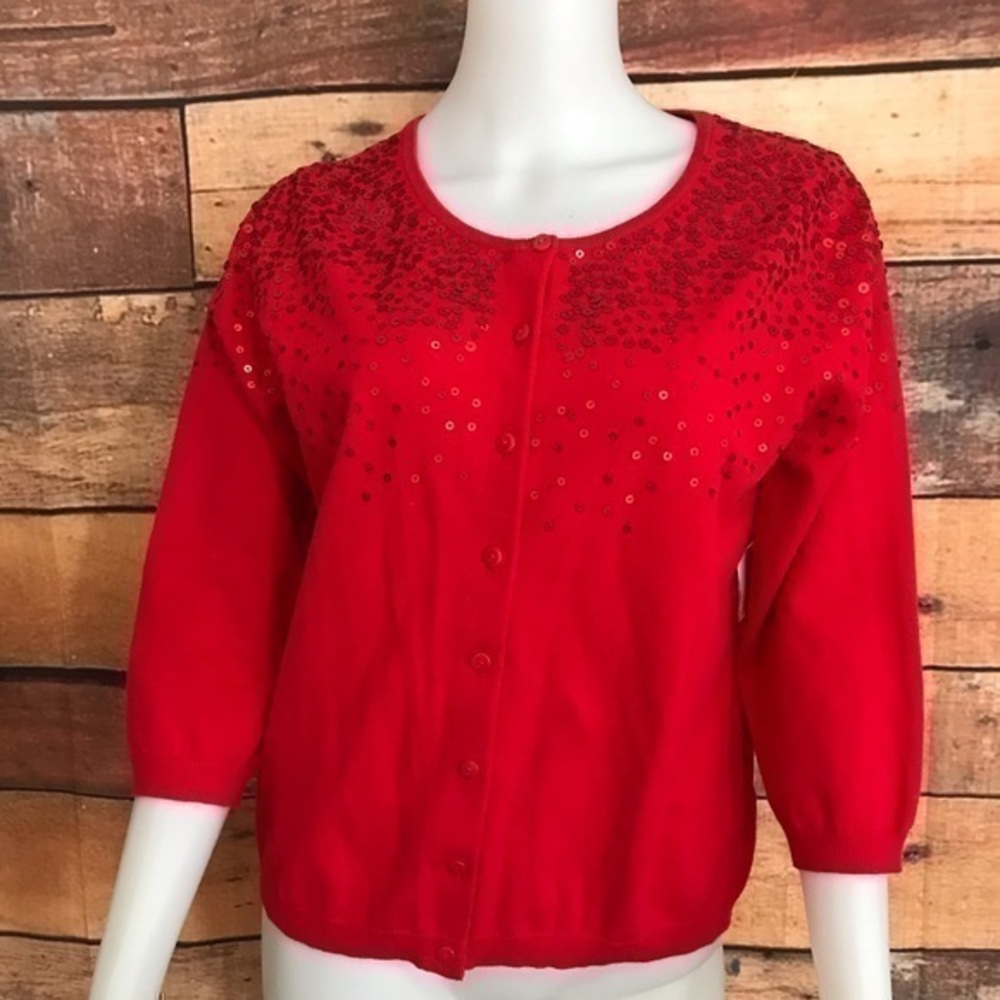 NWT Relativity Sequins Sweater Sz PL